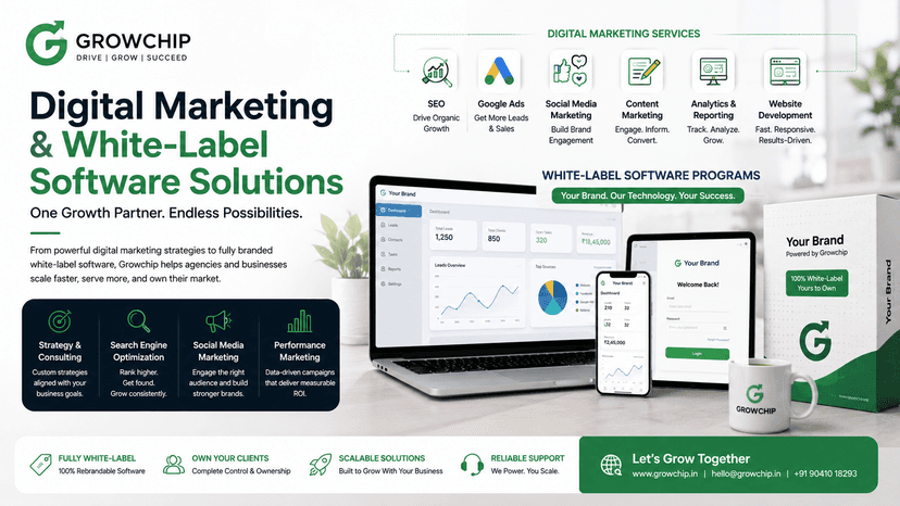 B2B Software White Labelling Solutions with Growchip